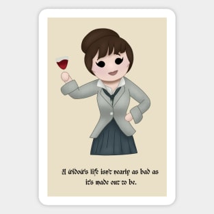 Mary Bonnet Quote Chibi Magnet